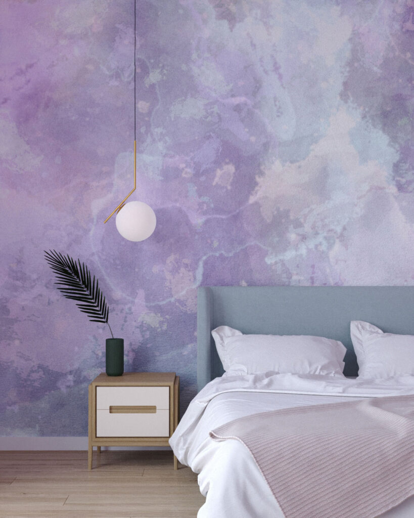Abstract splashes of paint wall mural for the bedroom