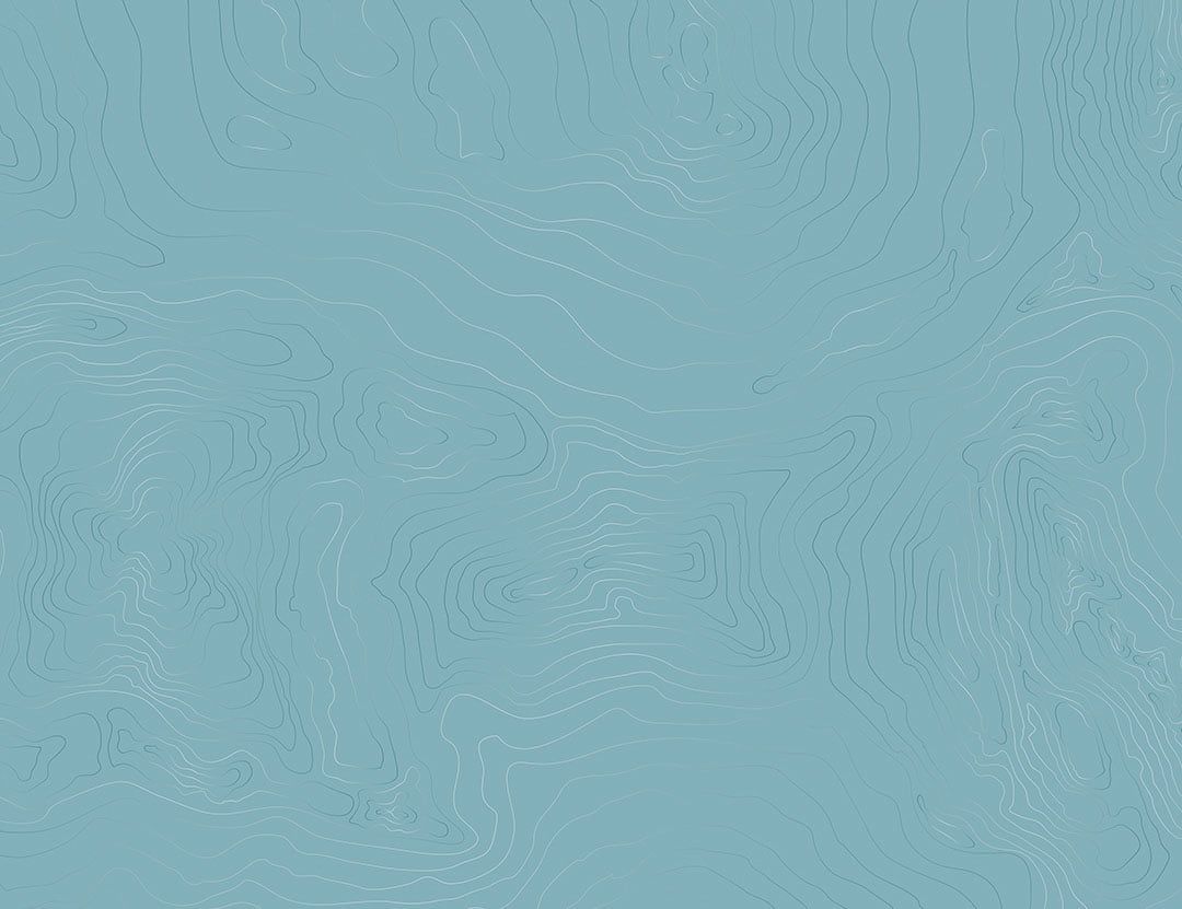 Linear abstract blue forms wall mural