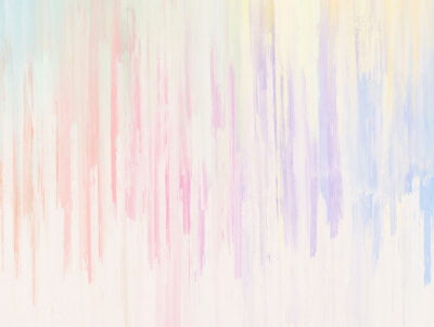 Art wall mural with variegated paint strokes