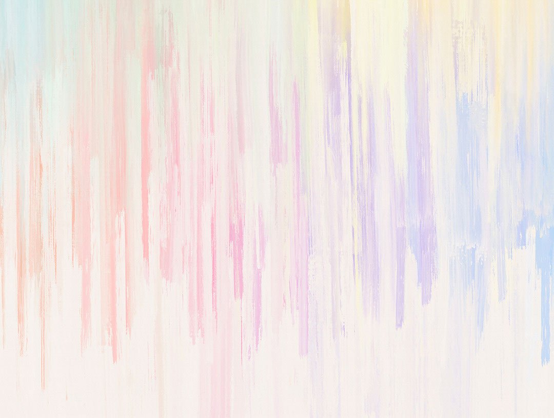 Art wall mural with variegated paint strokes