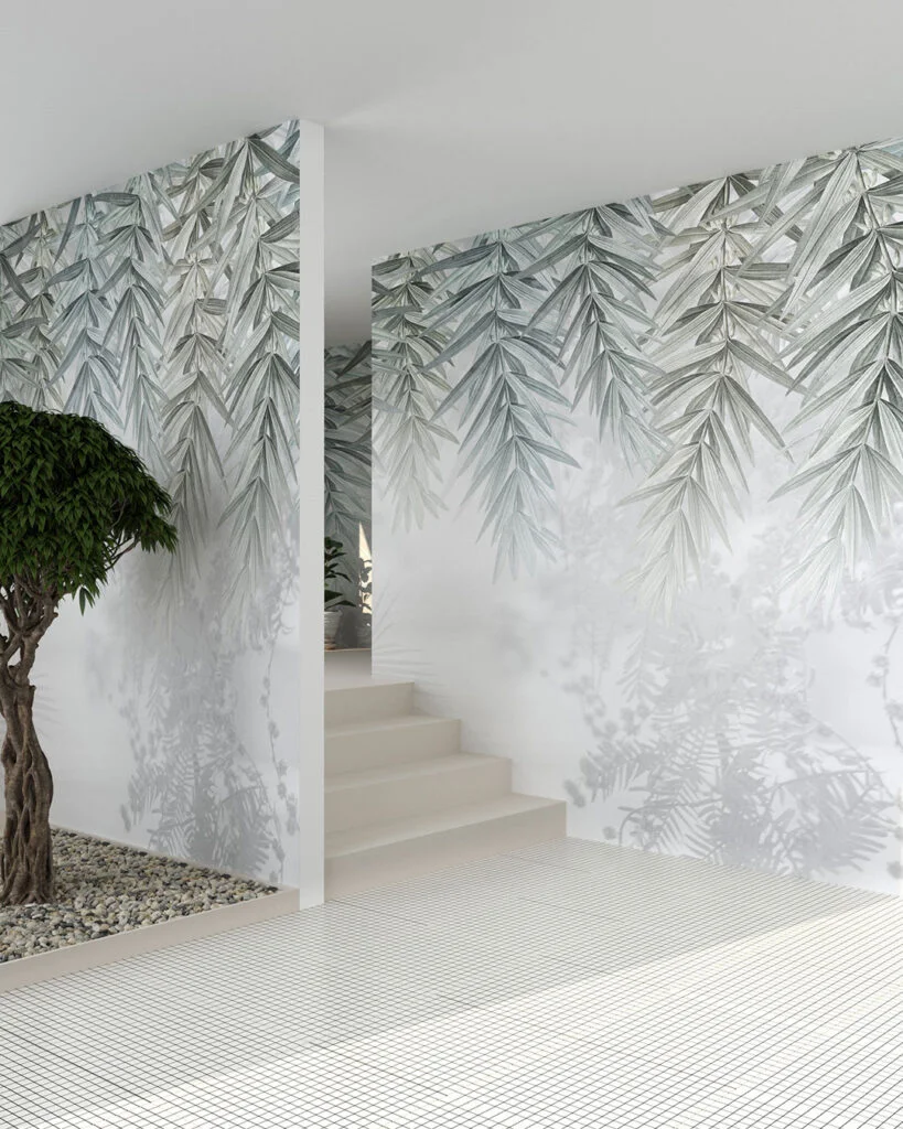 Wall Mural Willow for the corridor - kith2kin.com Overhanging willow branches wall mural for the corridor