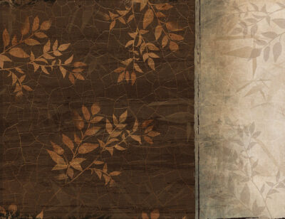 Asymmetry of textures with leaves brown wall mural