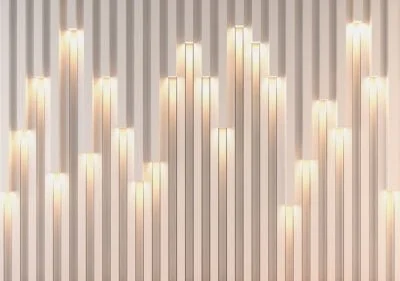 Milky 3D wall mural with built-in light effect