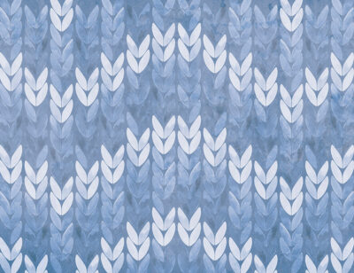 Blue knitted texture patterned wallpaper