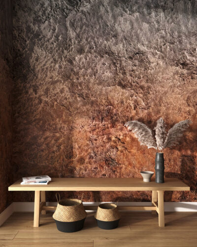 Textured plaster gradient wall mural for the living room