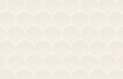 Art deco arches in pastel shades patterned wallpaper
