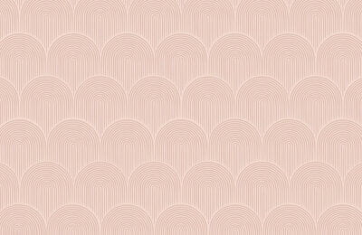 Art deco arches in pink shades patterned wallpaper