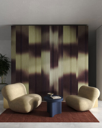 Gradient stripes wall mural for the living room