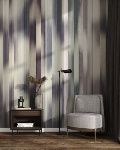 Gradient abstract stripes wall mural for the living room
