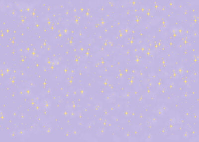 Patterned wallpaper with golden stars at lavender sky