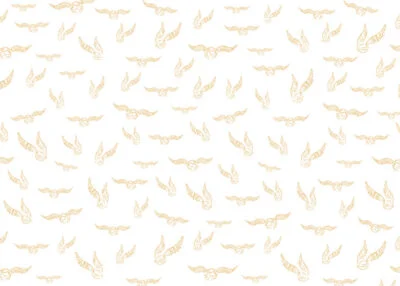 Golden Harry Potter snitch patterned kids wallpaper