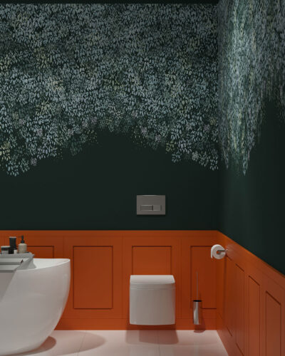 Abstract gradient wall mural for the bathroom