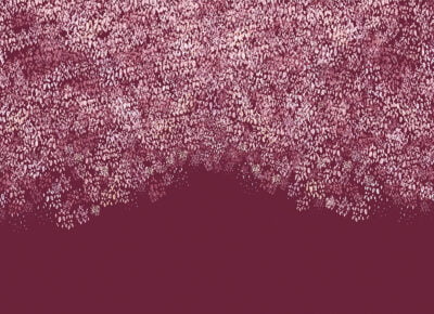 Abstract wall mural with white gradient on purple background