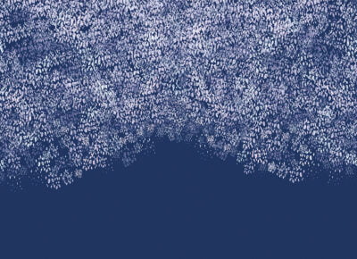 Abstract white gradient on blue background wall mural