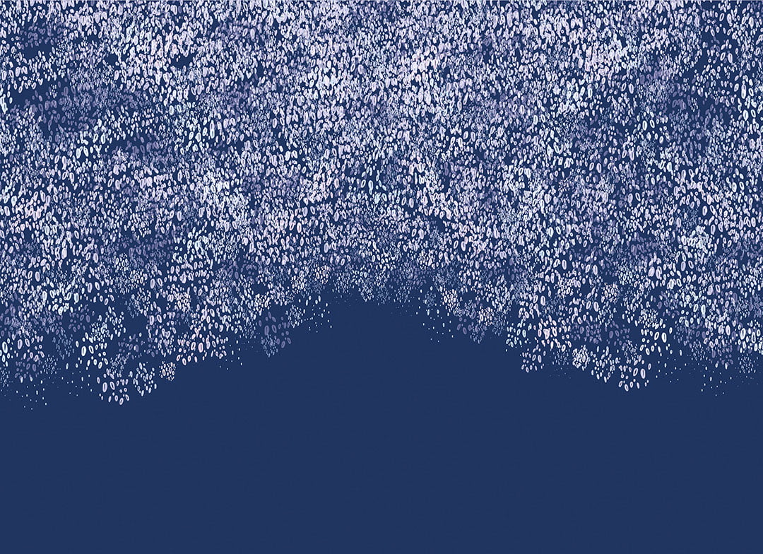 Abstract white gradient on blue background wall mural