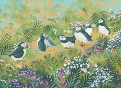 Colorful toucan birds kids wall mural