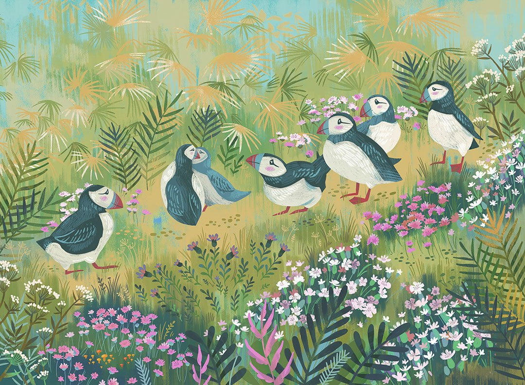 Colorful toucan birds kids wall mural