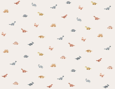 Cute watercolor minimalist dinosaurs patterned wallpaper