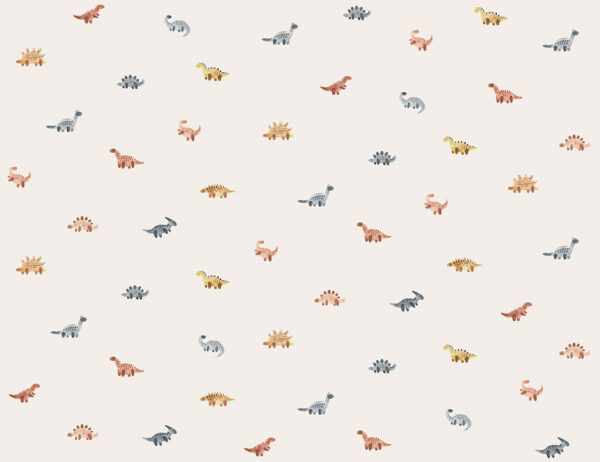 Cute watercolor minimalist dinosaurs patterned wallpaper