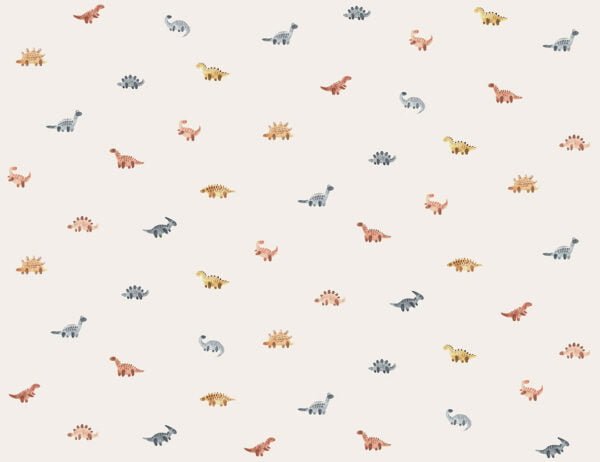 Cute watercolor minimalist dinosaurs patterned wallpaper