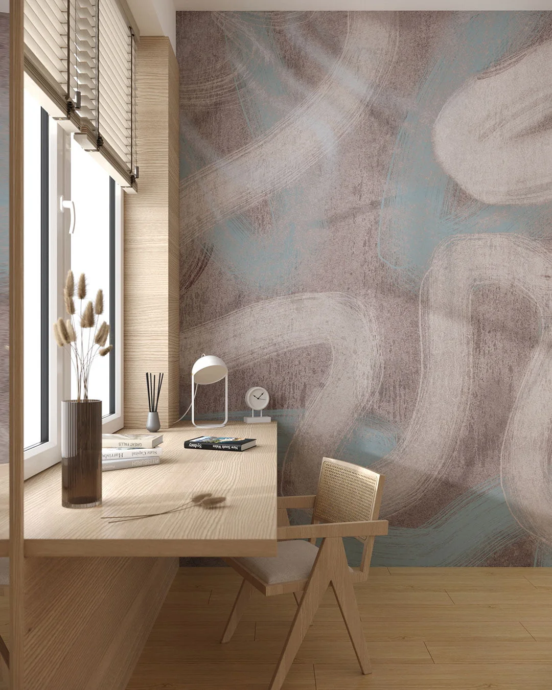 Wall Mural Brush Strokes for the office - kith2kin.com Abstract paint brush strokes wall mural for the office