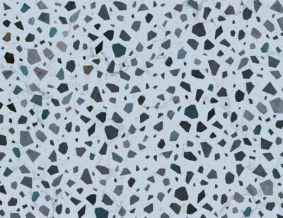 Colorful terazzo tiles wallpaper in blue tones