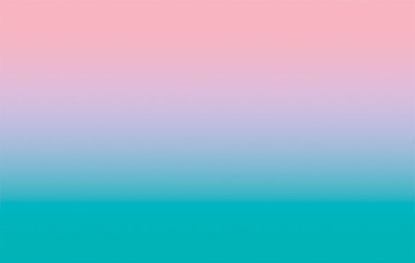 Bright turquoise and pink gradient wall mural