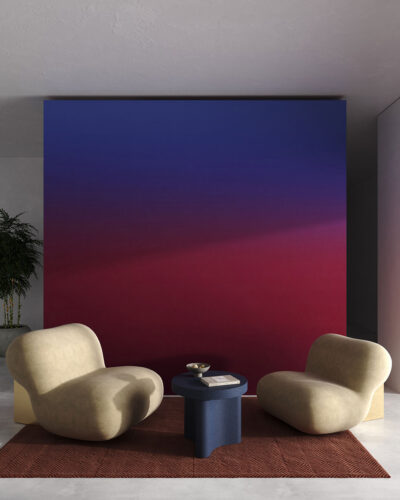 Dark lilac and purple color gradient wall mural for the living room
