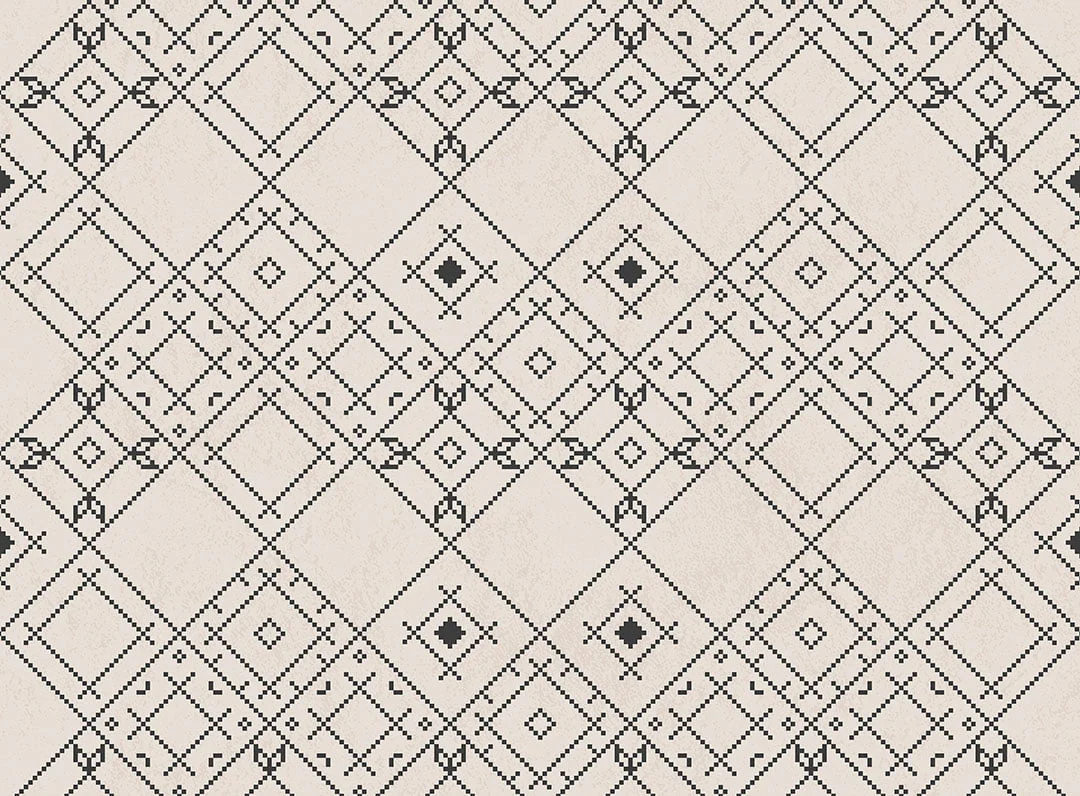 Patterned wallpaper with Ukrainian traditional ornament