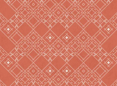 Patterned wallpaper with Ukrainian traditional ornament on the red background