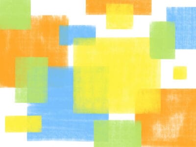 Colorful bright geometric shapes wall mural