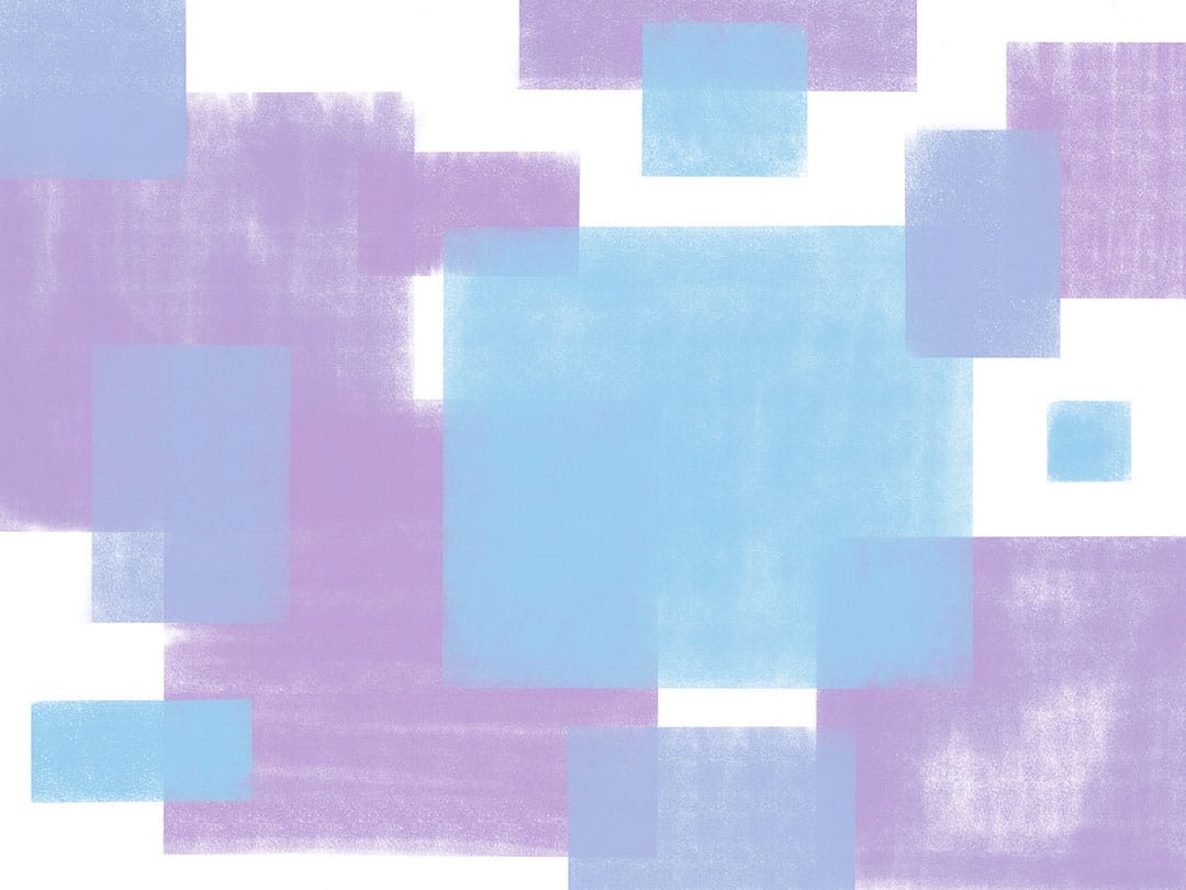 Blue and purple geometric shapes wall mural