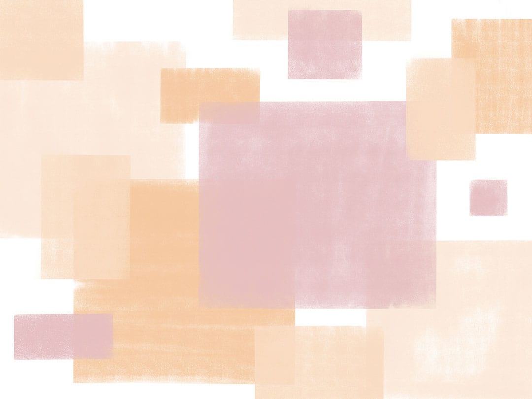 Pink and orange geometric shapes wall mural