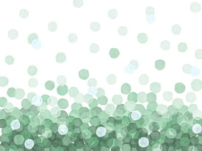 Kids wall mural with green watercolor bubbles