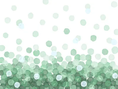 Kids wall mural with green watercolor bubbles