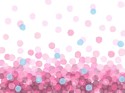 Kids wall mural with pink watercolor bubbles