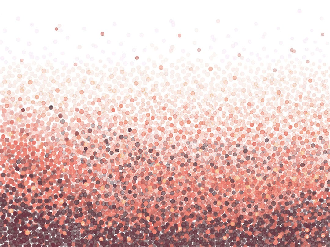 Gradient red confetti wall mural
