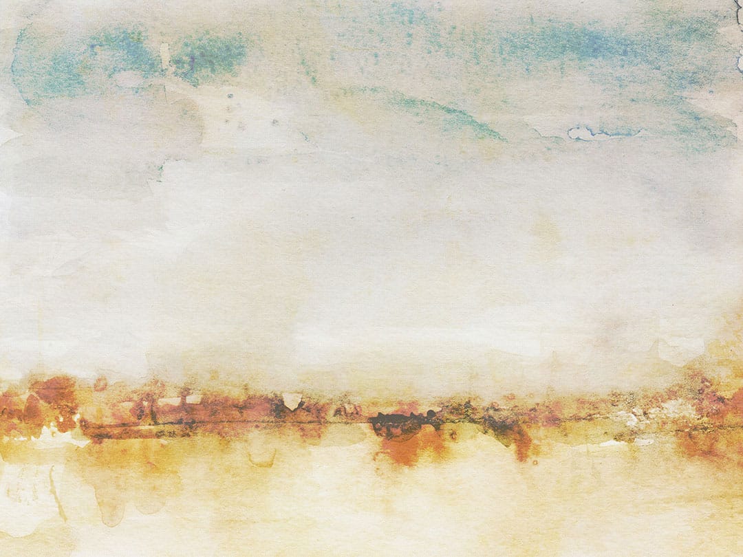 Watercolor gradient abstract blue and orange wall mural