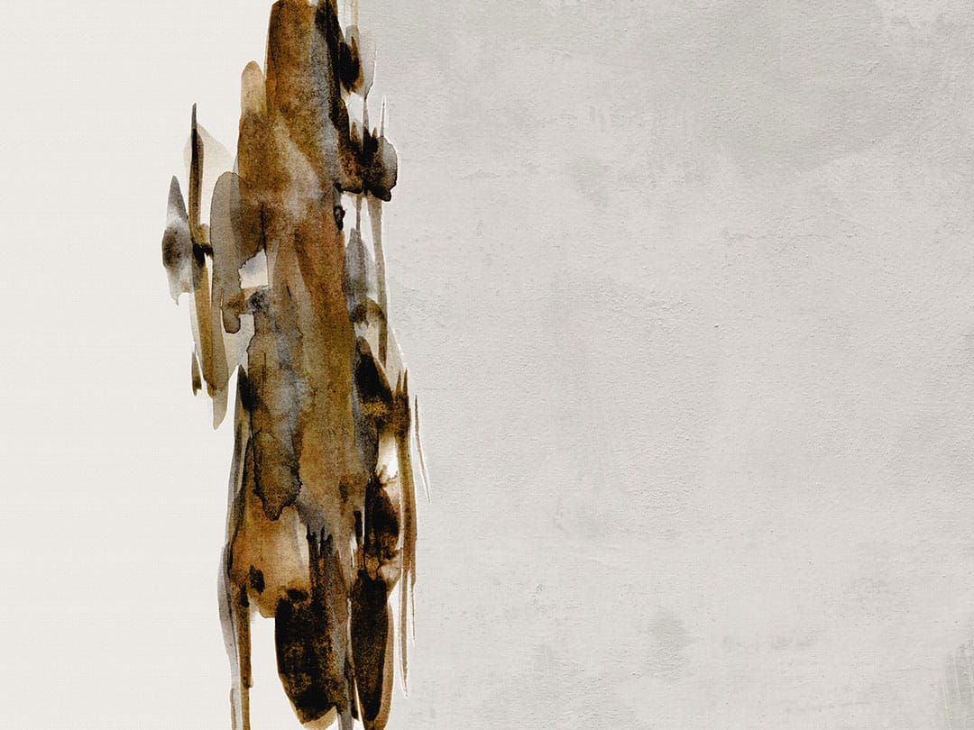Asymmetric brown abstraction on a textured background wall mural