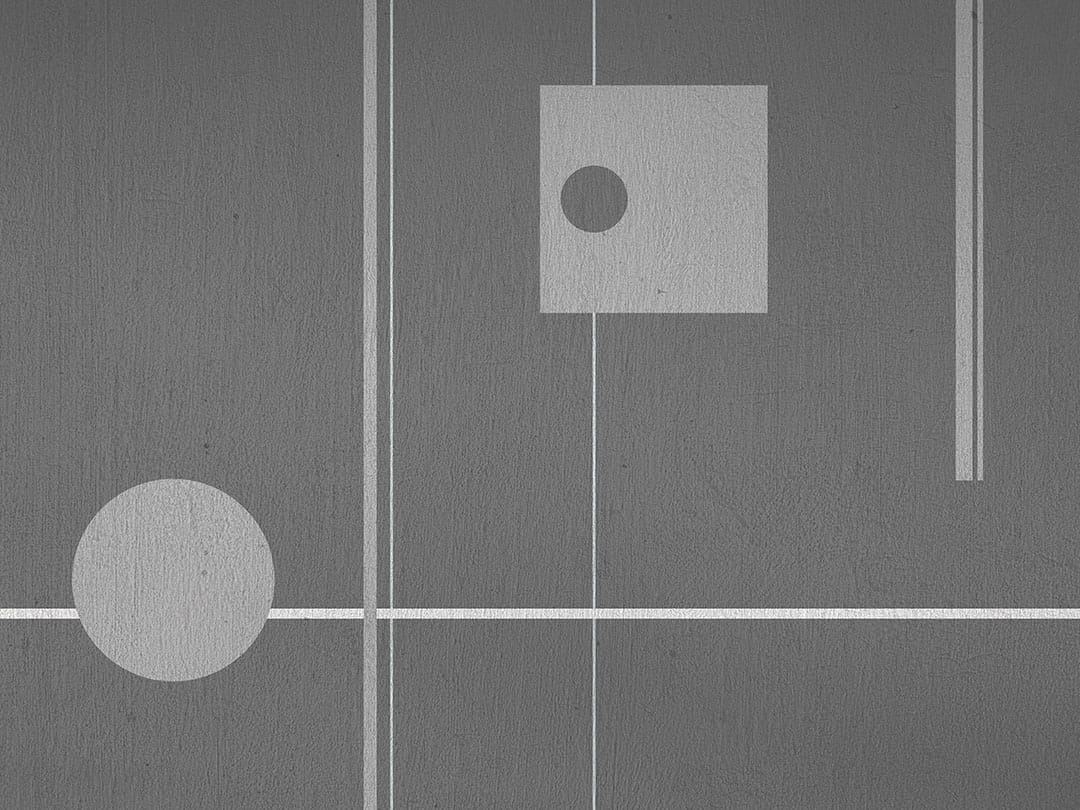 Geometric art-deco style gray wall mural