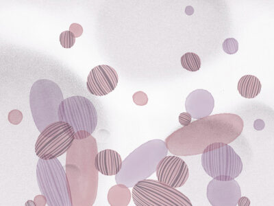 Pastel abstract bubbles wall mural