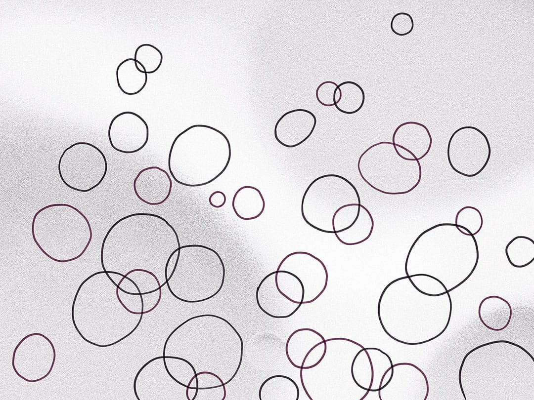 Abstract little bubbles wall mural