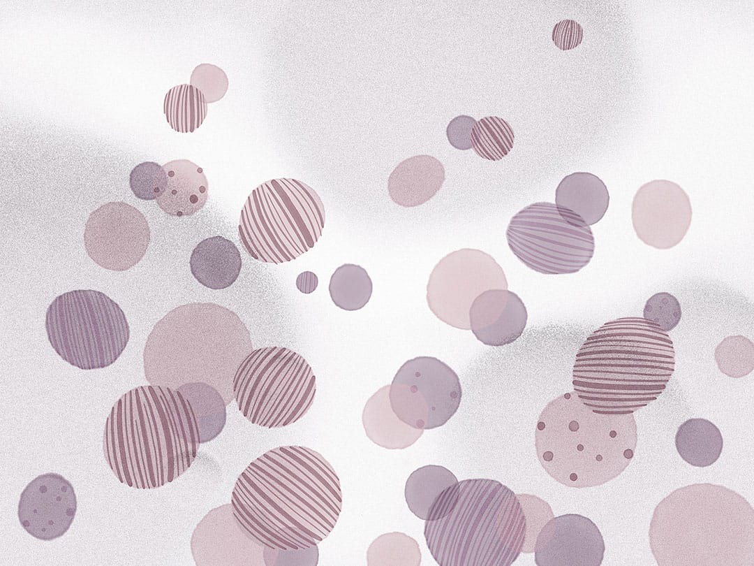 Pastel abstract little bubbles wall mural