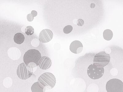 Gray abstract little bubbles wall mural