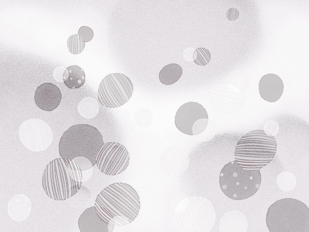 Gray abstract little bubbles wall mural