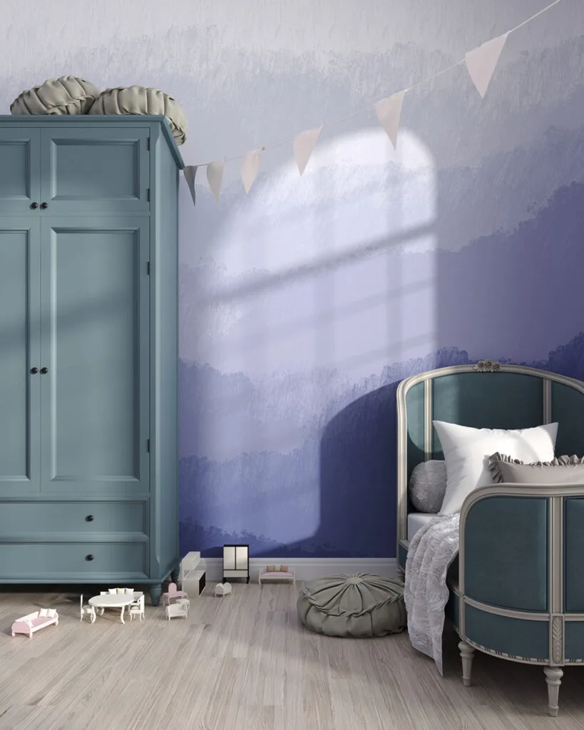 Wall Mural Olympus for a children's room - kith2kin.com Gradient mountains wall mural for a children's room