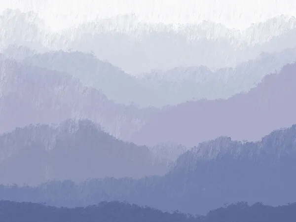 Blue gradient mountains wall mural