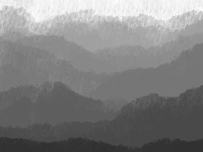 Gray gradient mountains wall mural