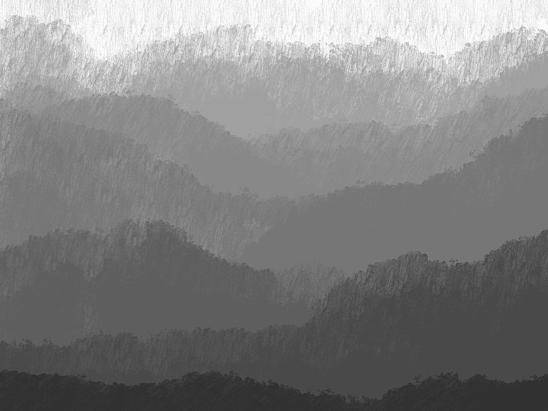 Gray gradient mountains wall mural