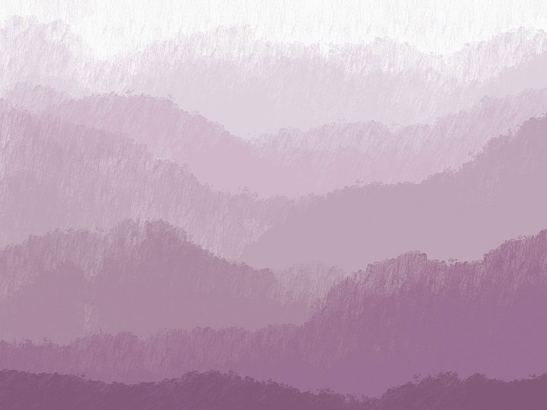 Purple gradient mountains wall mural